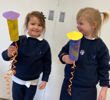 children with their own made fireworks