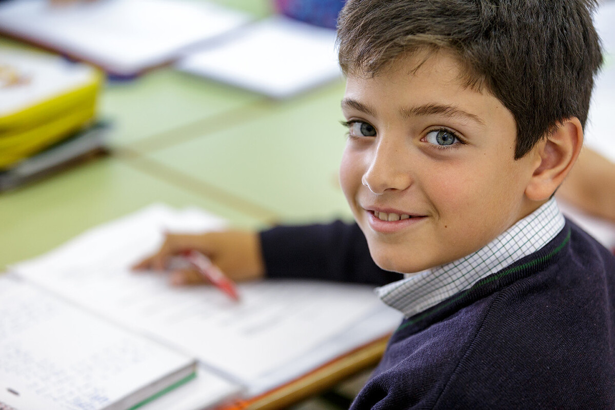 student in the classroom